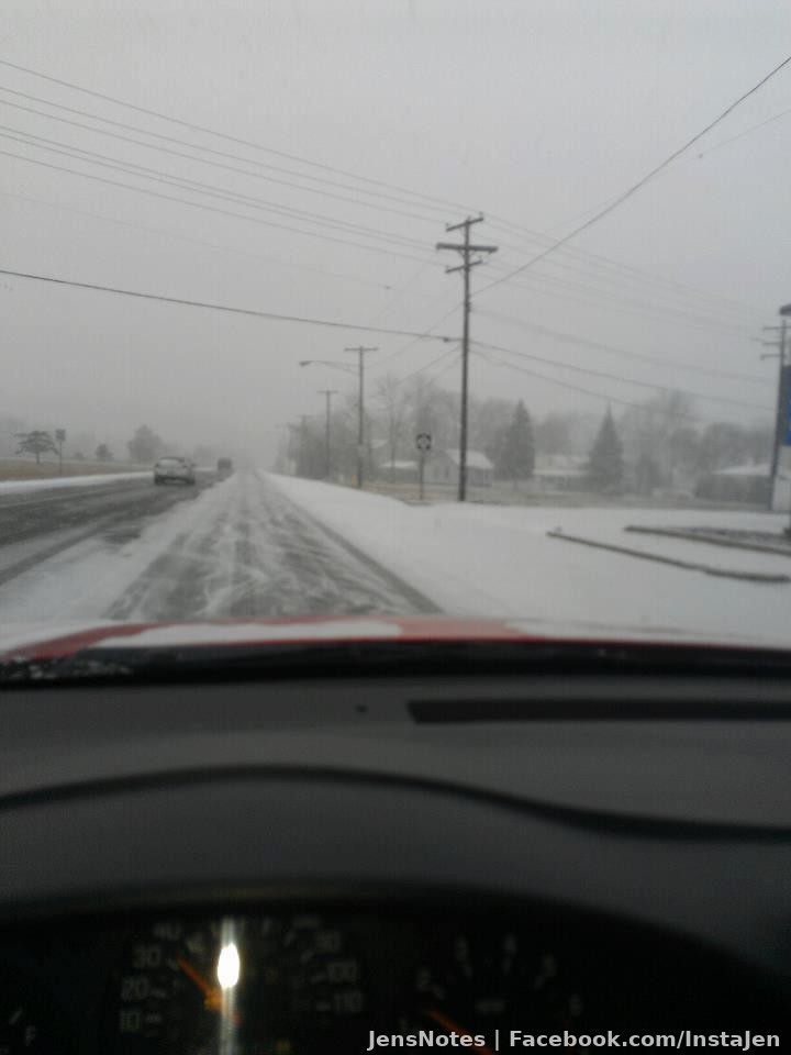 This is the difference between 6 miles, lol. @[1018252724:2048:Julie Rodriguez Harris] driving to my house from Riverview in a blizzard with accumulating snow and