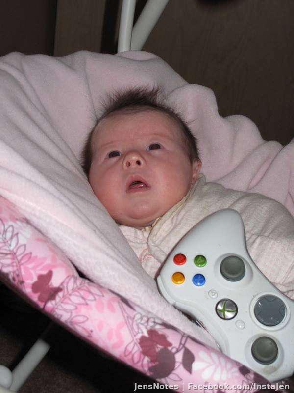 Never too late to start your kids on scientifically proven fine motor skill enhancing #xbox war games! #callofduty