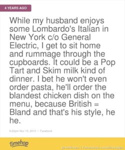 Still true as of today with Matt lol. My diet hasn't deviated from this much either.