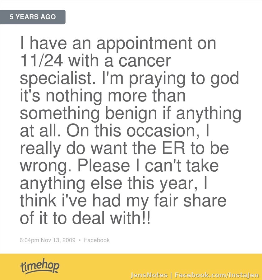 I think I can honestly say these are not pleasant memories from 5 years ago!