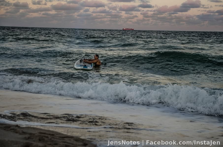 This was just some random paddleboarder with a ship in the background :)