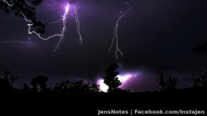 Watching some lightning finally... lol. This is out my back yard.