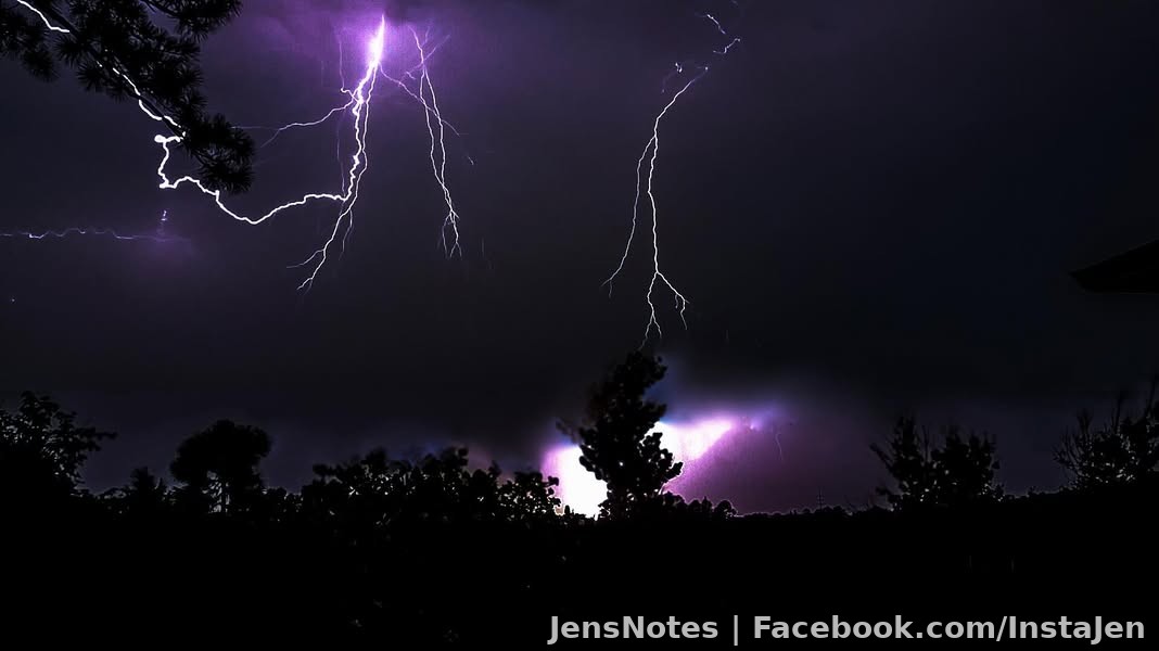 Watching some lightning finally... lol. This is out my back yard.
