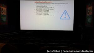 When you go to the movies and the computer crashes...lol. no projectors I guess lol
