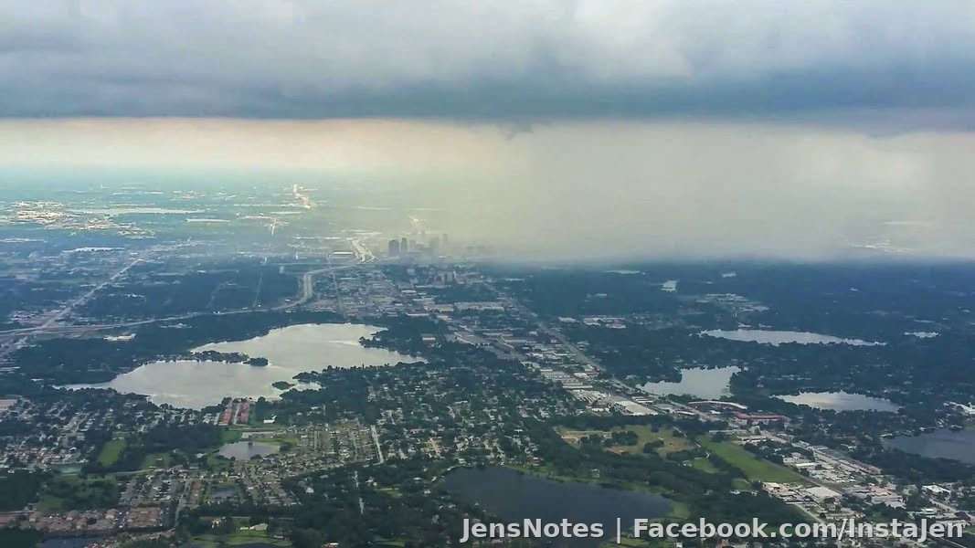 This is a good example of what a 5 minute flooding tropical rain over downtown Orlando looks like from the air :) You know,