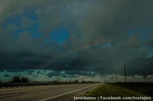 Sunset on Rt 60 near Yeehaw Junction, FL - which is an oddball place. Had to pull off the road a few times to