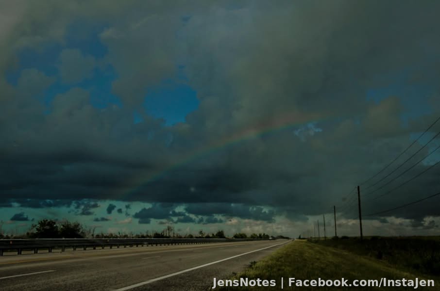 Sunset on Rt 60 near Yeehaw Junction, FL - which is an oddball place. Had to pull off the road a few times to