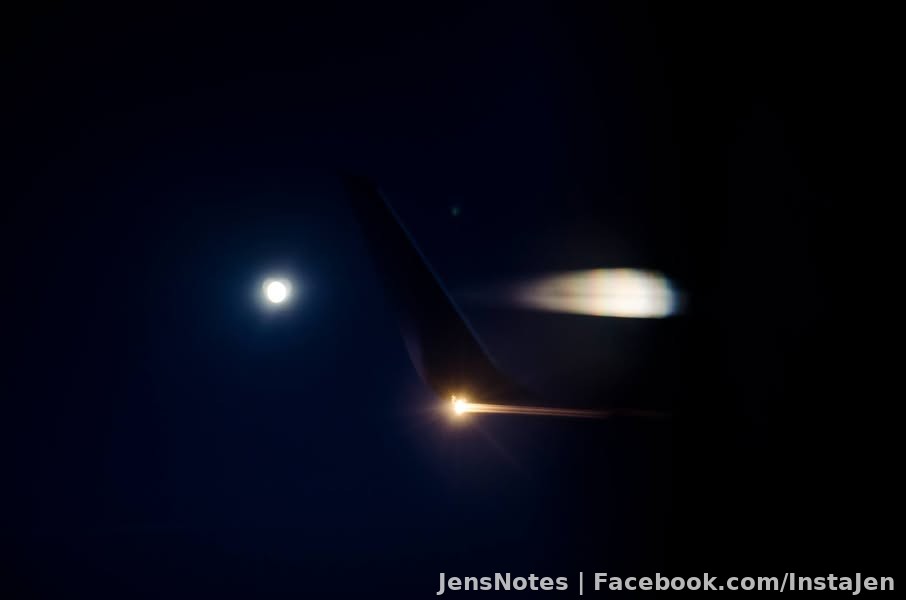 This is probably my most interesting photo because it's untouched. But again, it's a Delta airlines flight from Detroit. It's a full moon, there