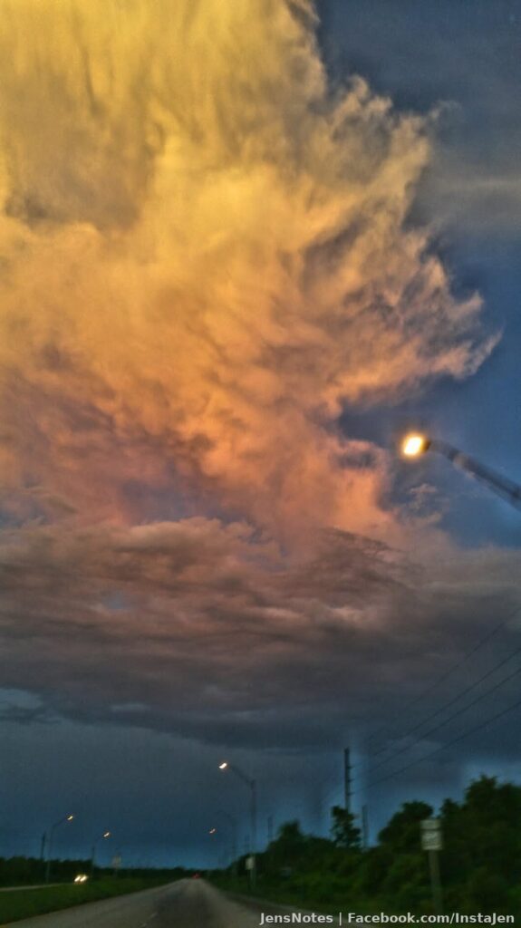 This evening from somewhere in central Florida