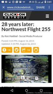 The reason why i fear flight... now 29 years later we all know it happened and we all drive by the site all the