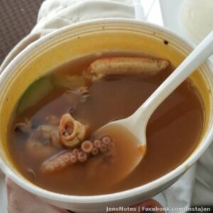 The best mystery soup in the world. There is a lot of creepy textures in this seafood soup from the #megamercado in #lakeland...but it's