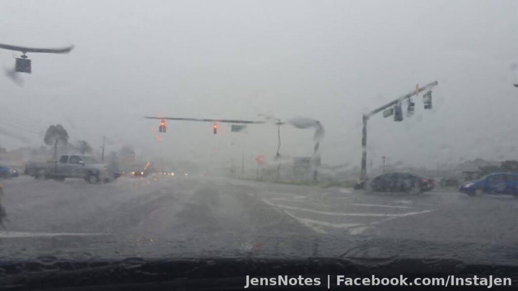 Getting inundated with flooding rains from the Gulf in FL. It's completely blinding to drive in.