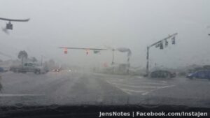 Getting inundated with flooding rains from the Gulf in FL. It's completely blinding to drive in.