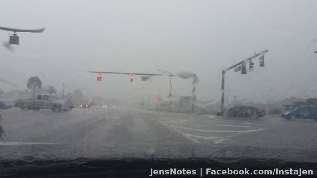 Getting inundated with flooding rains from the Gulf in FL. It's completely blinding to drive in.
