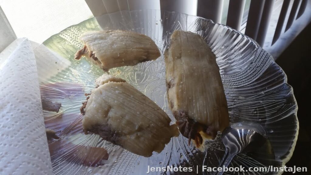 Hours later I can enjoy my beef tamales :)