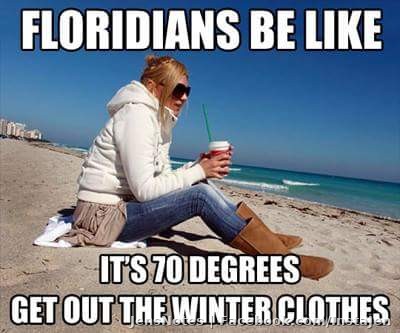 I feel bad when I say damn it's chilly today.... lol. 77 degrees. After months of upper 90s it's just cold.