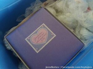 I opened the a box of my grandmas heirloom royal bone china i packed in 2011 and right on top was a photo album