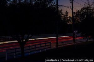 Boredom got the best of my evening. From my balcony I did a f/13 - 13 second exposure - ISO 100 of some street