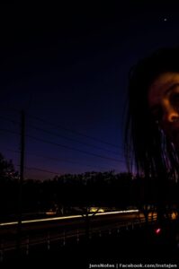 I had to stand motionless for like 10 seconds to pop myself into this night sky / long exposure traffic photo :)