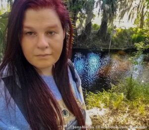 A clearer pic of the wild hair. But what I was going for was the sunlight had this rainbow effect on the water behind