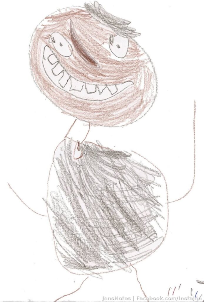 This is supposed to be Andrew's depiction of Barack Obama in 2012. I will say nothing further :)