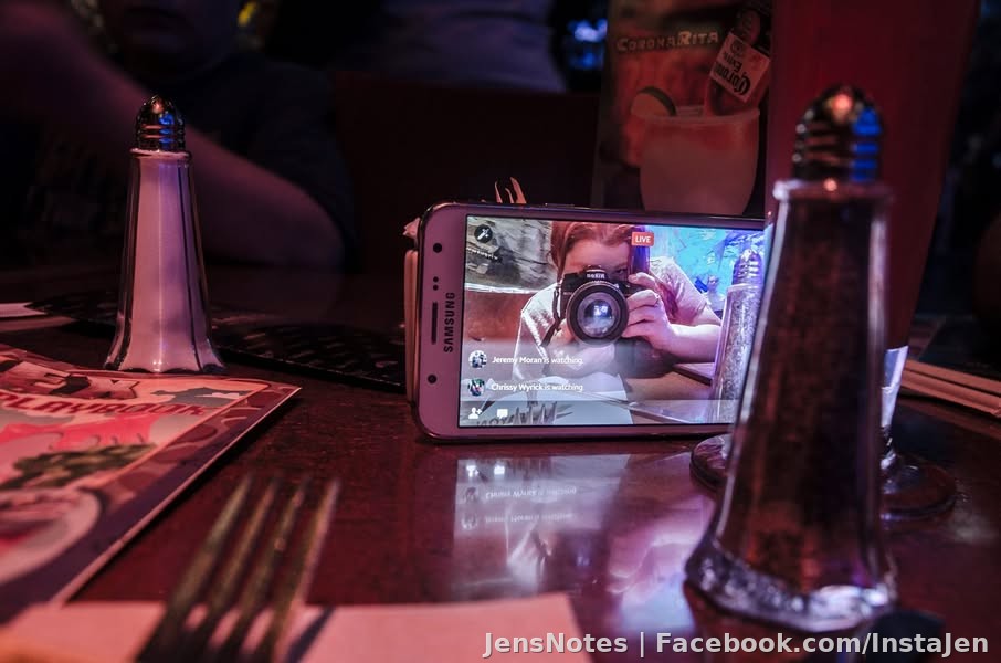While I was doing a live stream from T-Rex cafe within Disney Springs today, I streamed a selfie of me using my camera :)