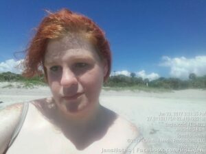 If you can imagine yourself like me and pale and red sitting in the hot Florida sun on the quartz sand you would understand
