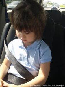 Not a happy camper after being lost.