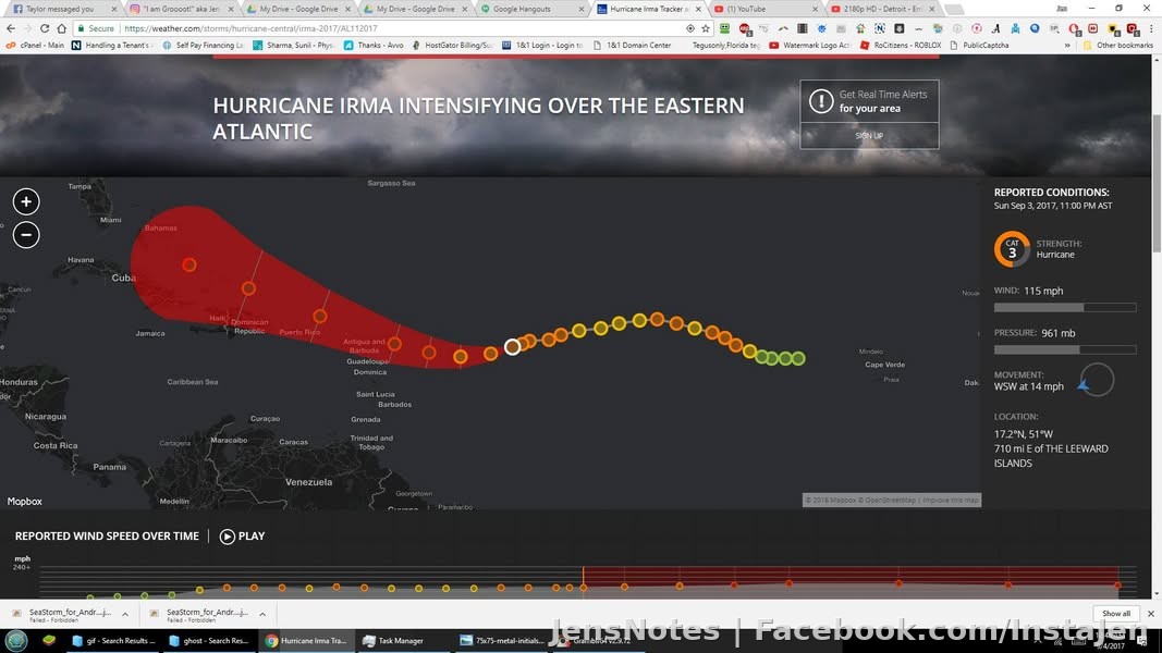Labor day will be a day to definitely ponder an evacuation to MI. It takes a lot to make me worry over weather since