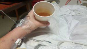 The best hospital food in the world... and while it looks like the contents of a cath bag... it is better than most here.