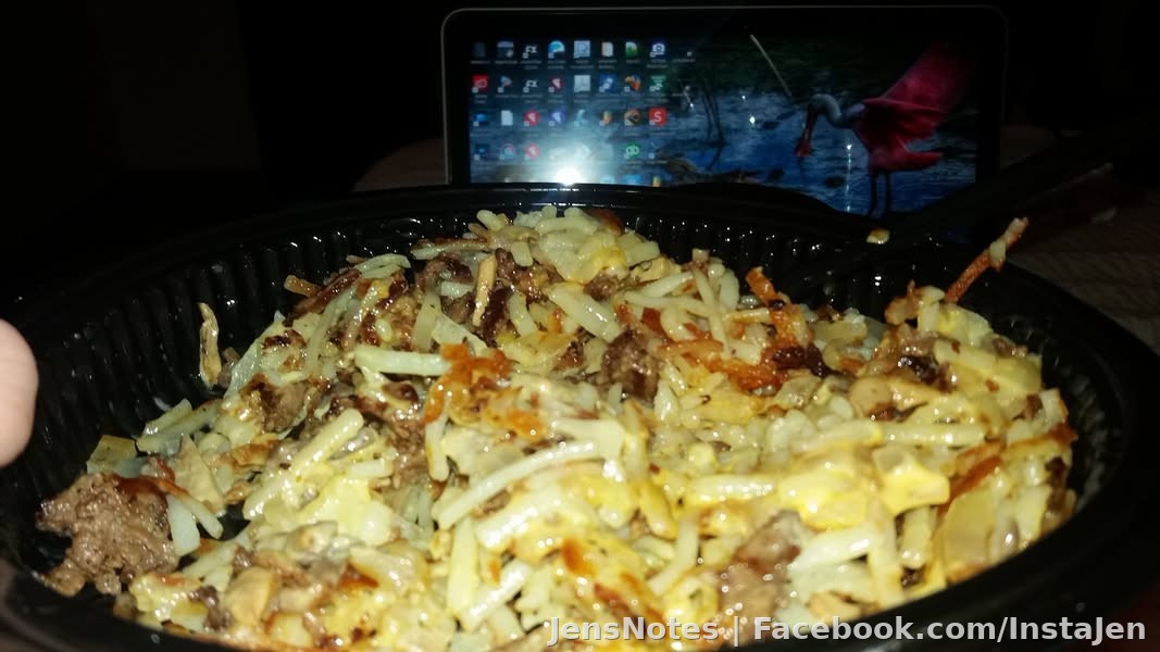 Philly cheesesteak hash browns at Waffle House now. LOL pretty good they still don't burn my hash browns enough.