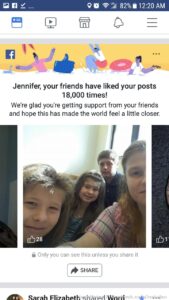 18,000 likes over my 12 years on FB sounds great but I bet most friends have 10x that much lol ??