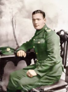 Ok so this is my great grandfather serving under the King I believe in England in WWI around 1918ish... right before he sailed across