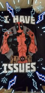 The absolute best Walmart t-shirt find ever. LOL. Loki I had to buy online! #deadpool Lightning not included.
