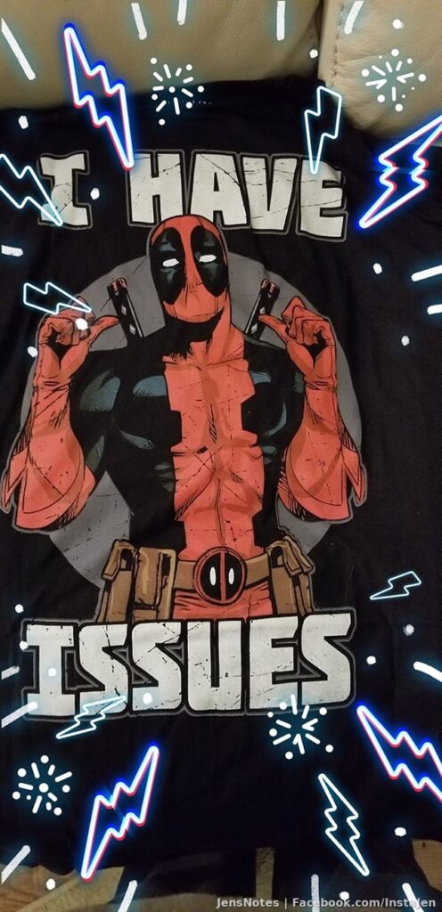 The absolute best Walmart t-shirt find ever. LOL. Loki I had to buy online! #deadpool Lightning not included.