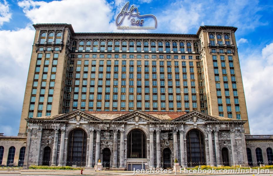 My favorite building... Michigan Central Station in Detroit, MI. The historical aspect is ruined when they let it sit windowless my entire life, so