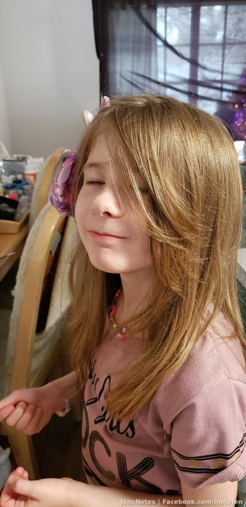 My lil baby Ava... just out of school. Makes my heart melt!