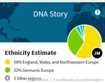 I was so excited when Jason got me the Ancestry DNA kit, and even when I thought what I had was a clear picture