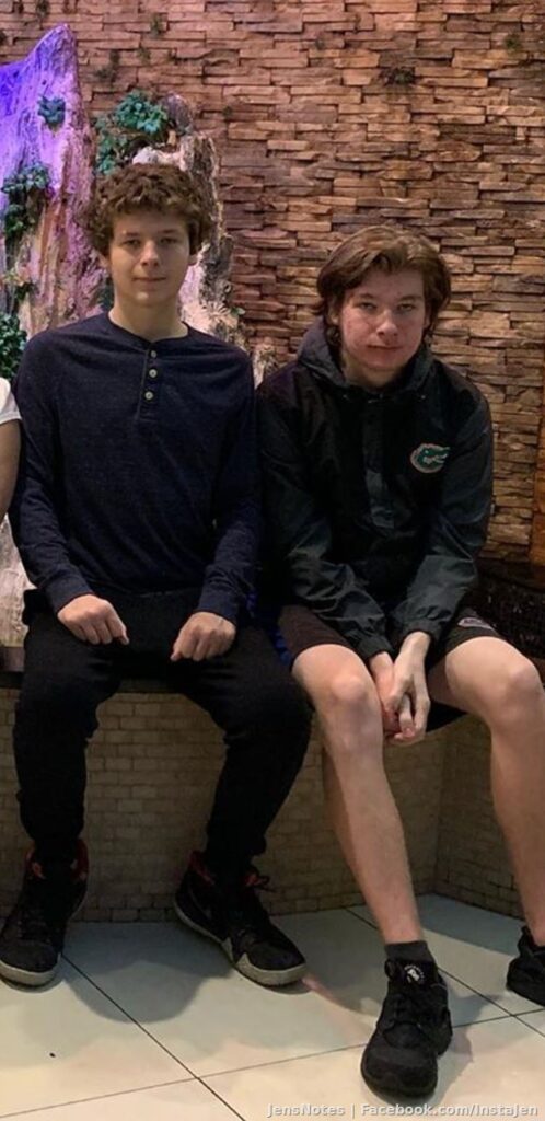 The first time I've seen even a photo of my son Chris, age 17 in 3 years (pictured right). Andrew is pictured left, age