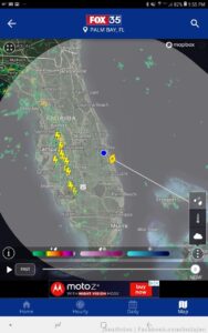 Go figure, if the TS Dorian stays on path it will make landfall on our house. Lol. That blue dot is my location and