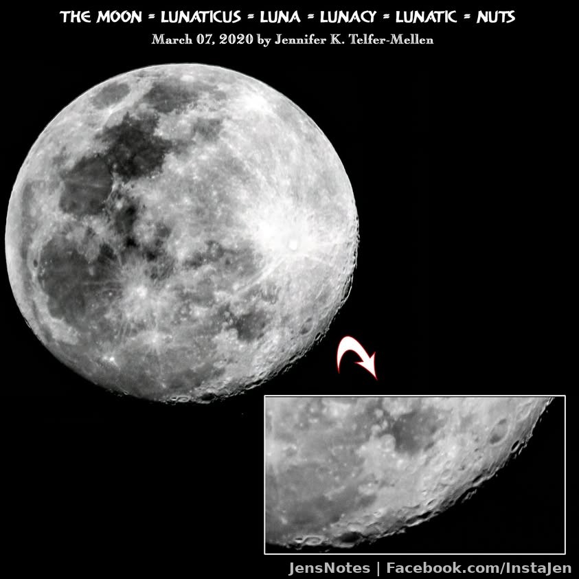 It was pretty much perfect timing :) I do love photographing space and the objects that inhabit it! The moon on March 7, 2020.