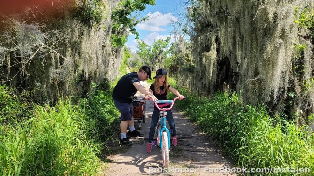@[20904508:2048:Jason Mellen] helping @[100040355160126:2048:Ava Mellenballer] maneuvering the overgrown roots on the path!