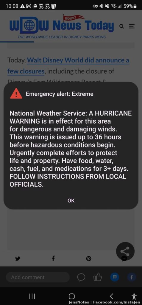 Great... and it's projected to come right at us!