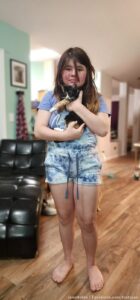 My little hunny bunny... with her master! J/k my Lil hunny bunny is holding Ms. Callie lol.