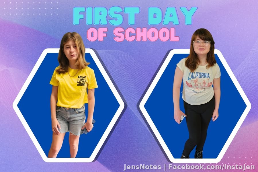 So my daughter @[100039897923368:2048:Caitlyn Mellenballer] attended her first day as a freshman in high school! She goes to Bayside High, which I discovered when