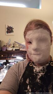 Doing my own props this year.... this I hope after molding, sanding and coating with foam clay will be a cool black and gold