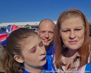 Outside the arena for Ava's east coast cheer competition!