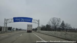 If Michigan wants to put this beautiful sign on 75 they should at least impress the entrants with clean well kept brown grass dirt