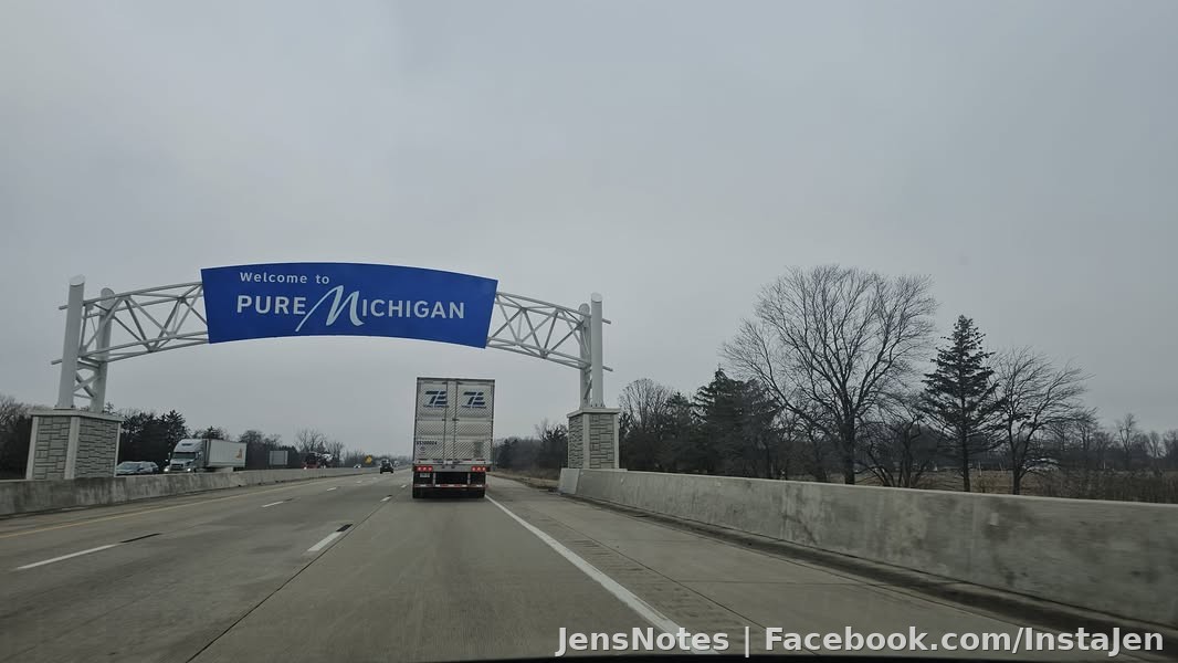 If Michigan wants to put this beautiful sign on 75 they should at least impress the entrants with clean well kept brown grass dirt