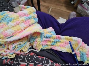 I'm so proud of myself. I am almost my grandma after years of trying. Now I just need 8-10 more skeins (rolls) at $13